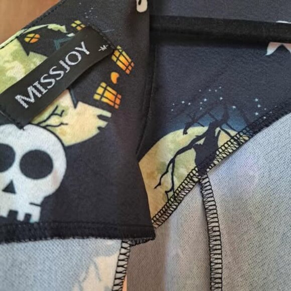 Missjoy Halloween Vintage Tea Rockabilly Sleeveless Jack O’Lantern Dress M Retro - Picture 4 of 11